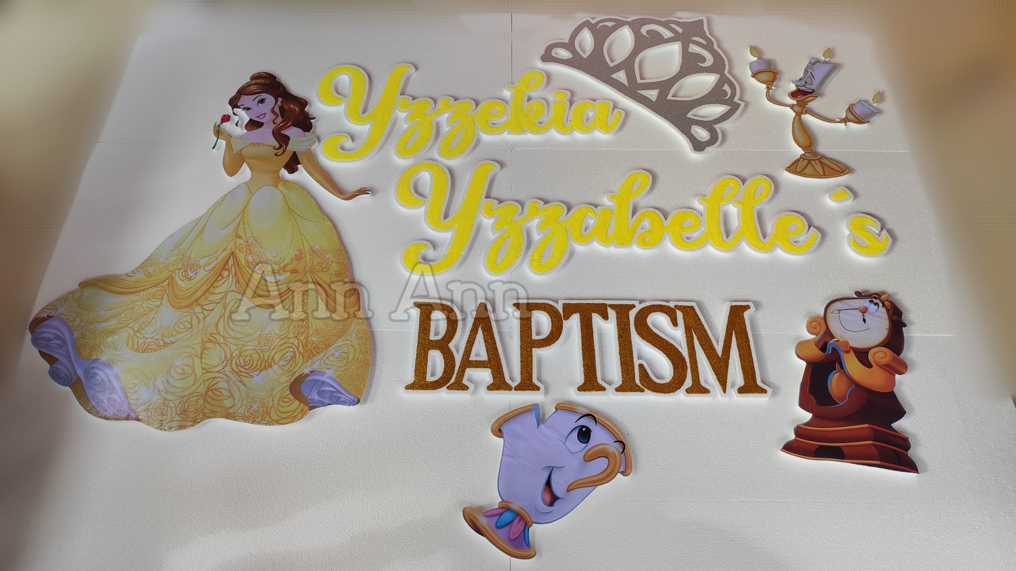 Ann - Yzzekia Yzzabelle's BAPTISM 👸👑 Princess Belle themed cut-outs ...