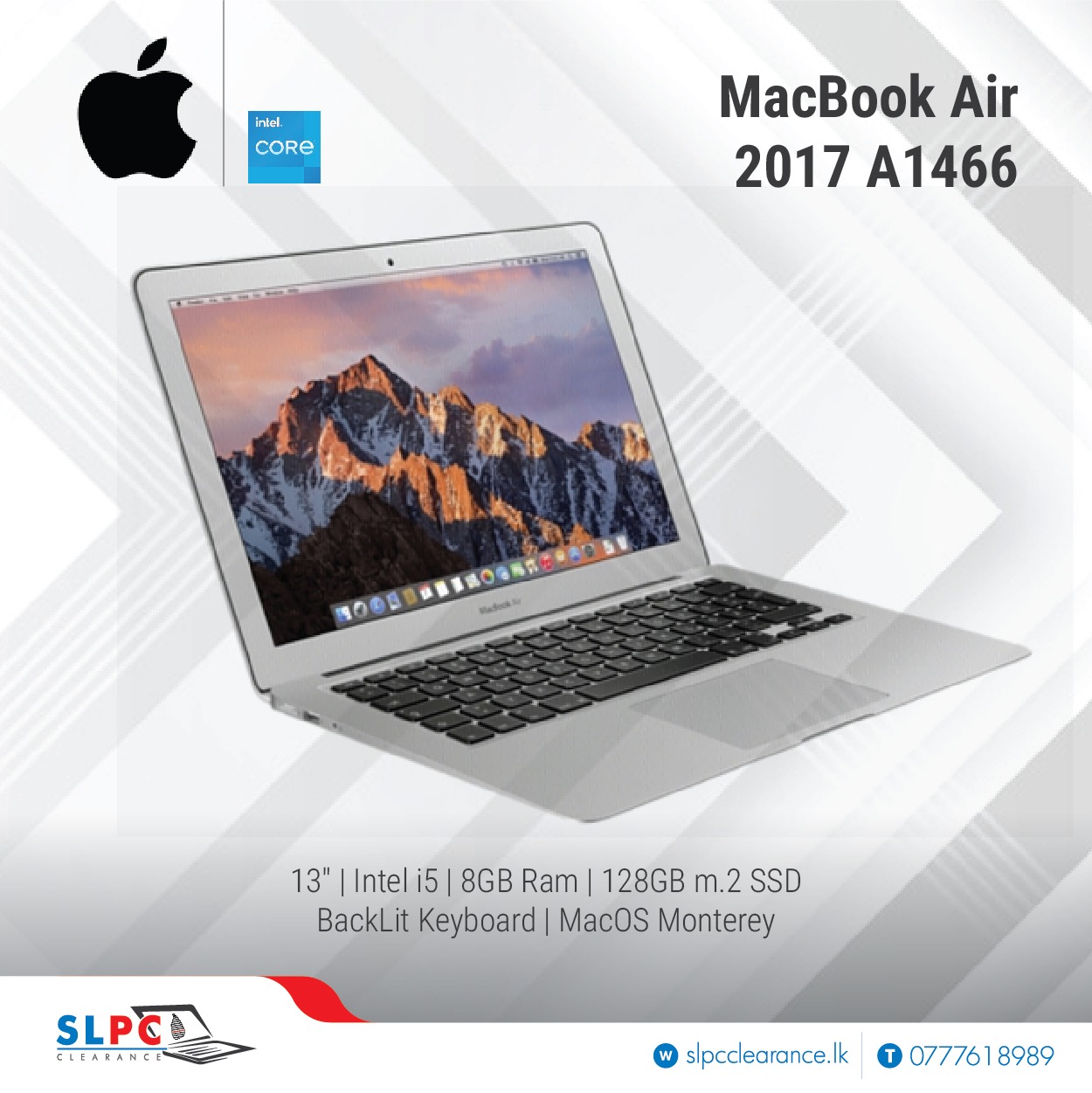 Apple Macbook air 2014 Core i5 5th generation RAM 8GB SSD GB 128