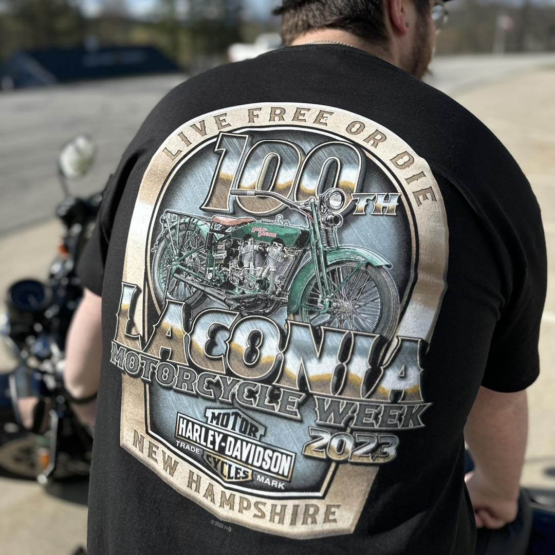 Laconia Harley-Davidson 100th anniversary shirts available