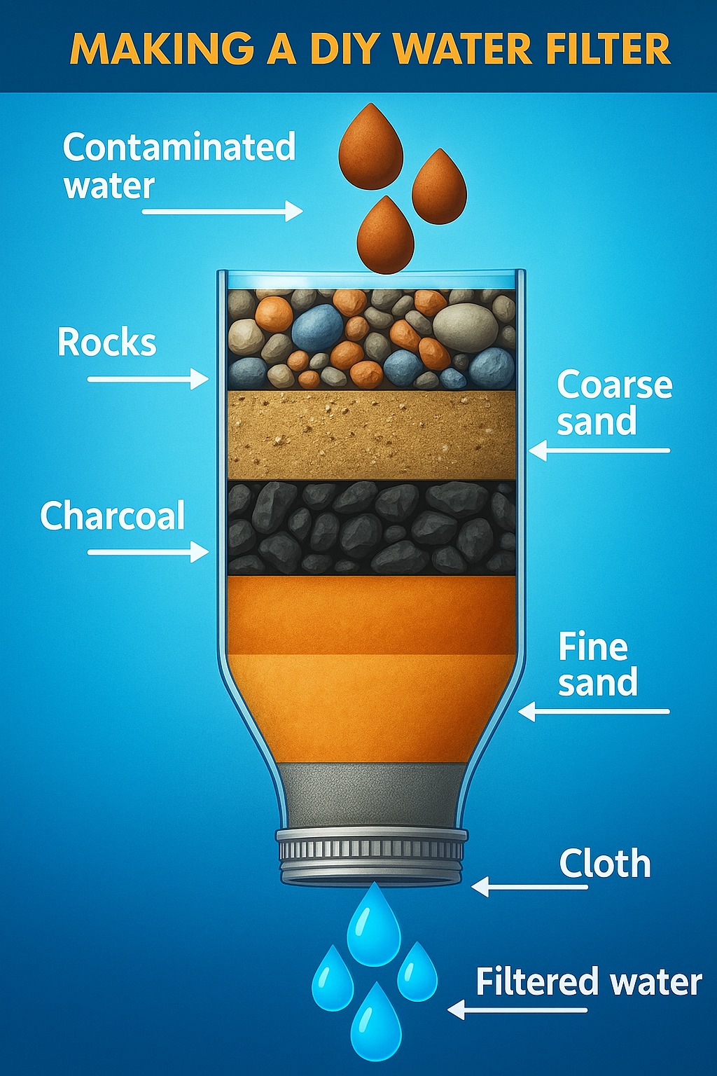 Grow - How to Make a DIY Water Filter at Home 🚰 Clean water = essential ...