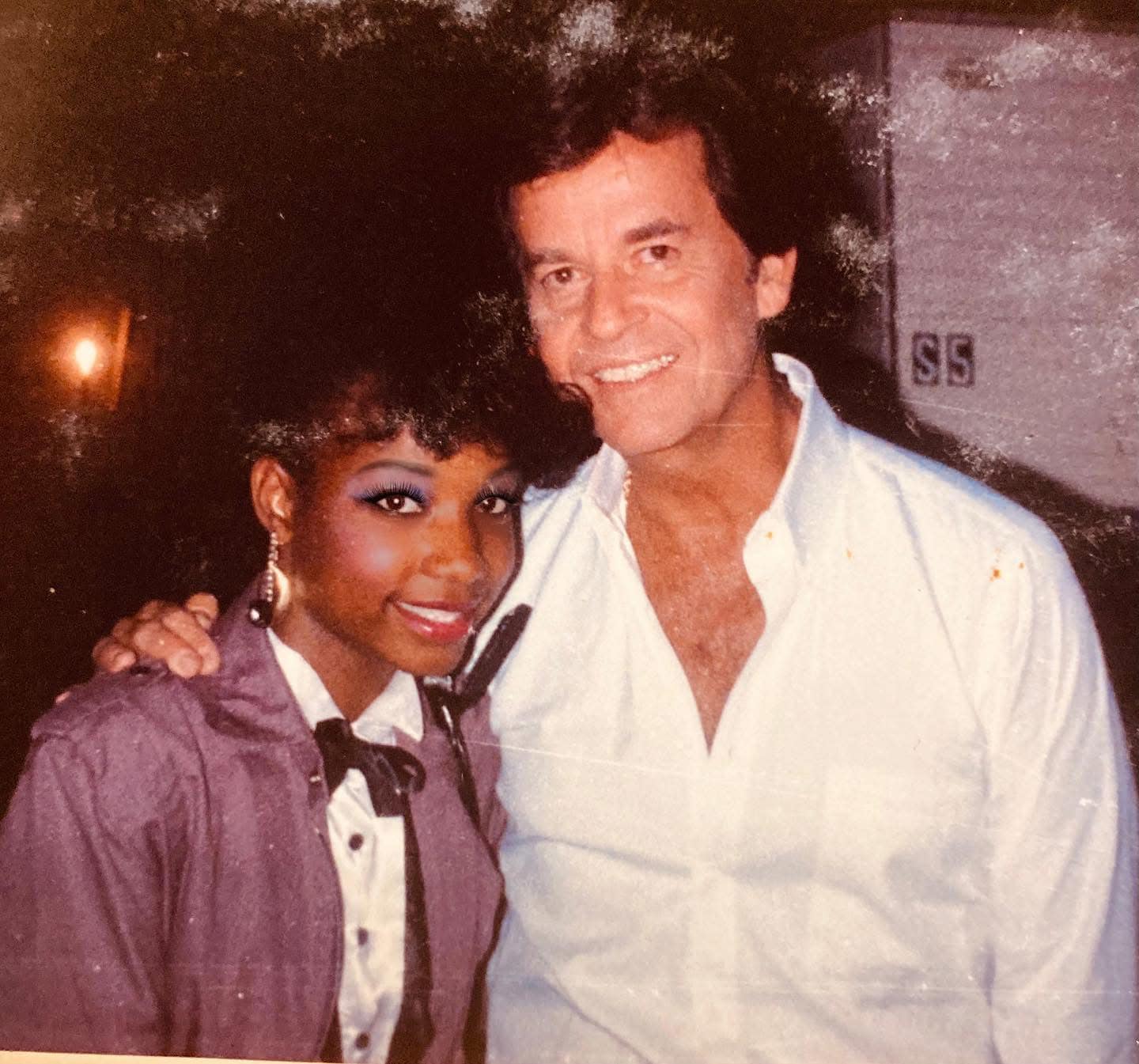 In dress shirts with Mr Dick Clarke on American Bandstand in 1981
