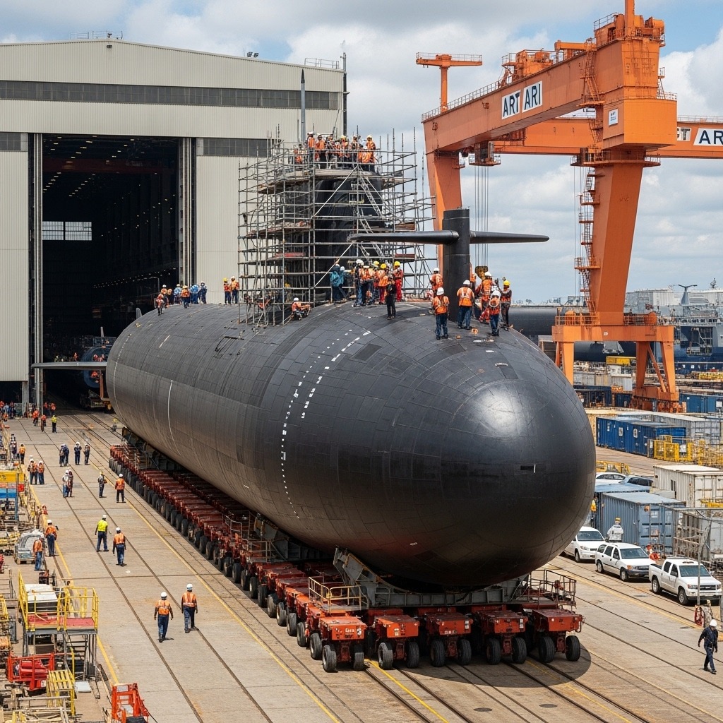 Military - HII Launches Virginia-class Submarine Arkansas (SSN 800) at ...