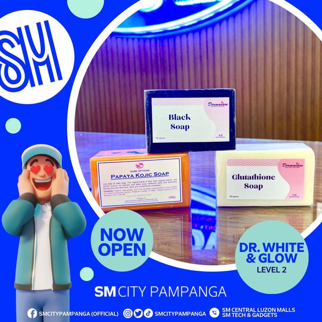 Dr. White & Glow is finally open and to get you glowing here at the #LongestMallinPH, SM City Pampanga. 🤩✨ Book your slots now and get the most rejuvenating skincare treatment from