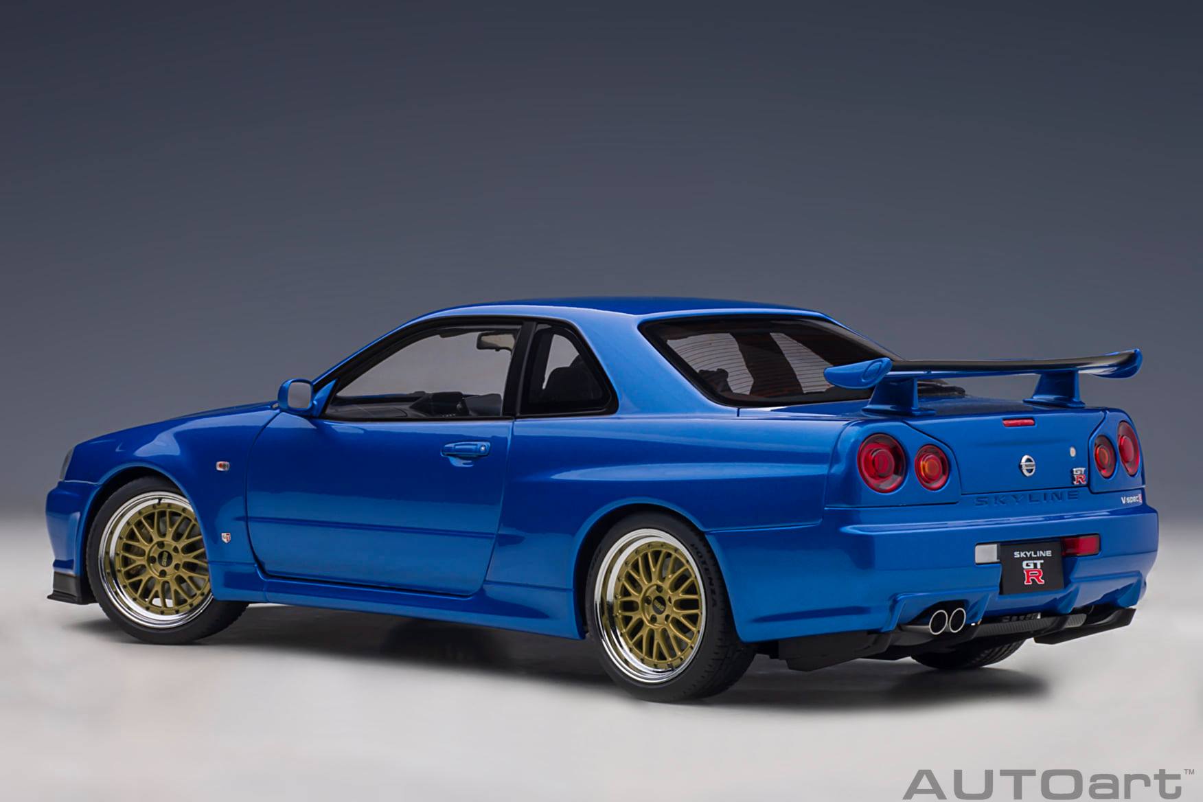 1:18 NISSAN SKYLINE GT-R (R32) V-SPEC II TUNED VERSION (MATT BLACK