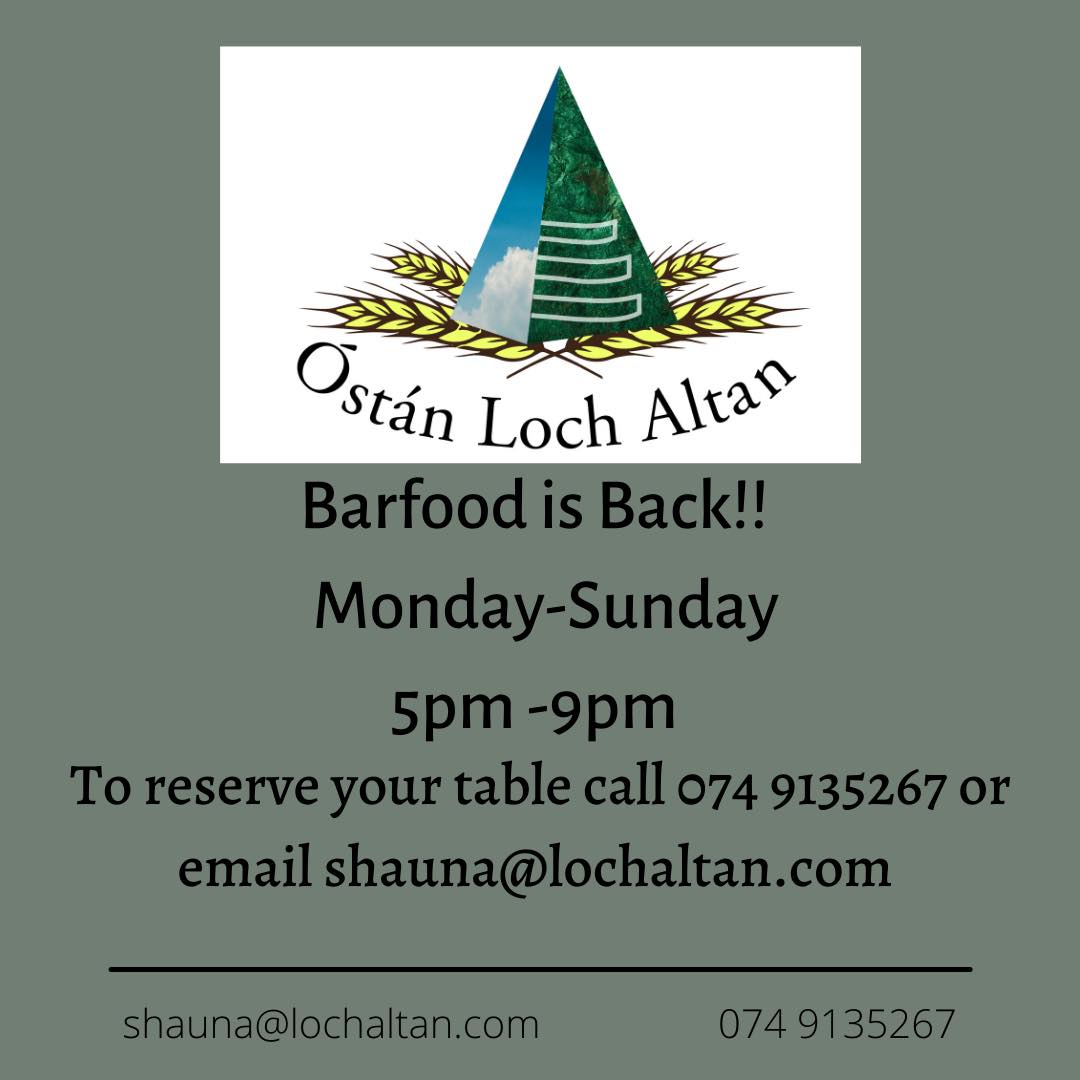 📣 Barfood is Back 📣 We are delighted... - Óstán Loch Altan