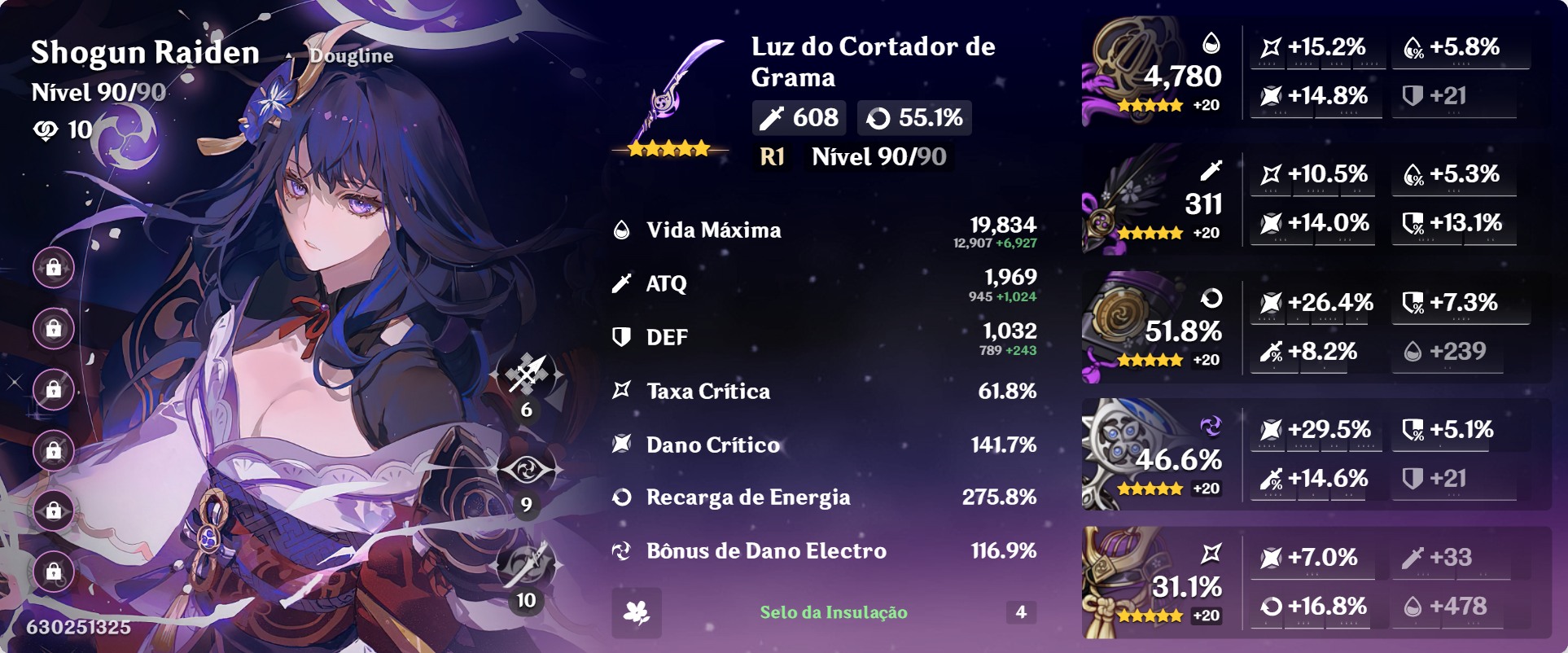 Genshin Impact Brasil Oficial | Quem tem Raiden de Luz do Cortador de ...