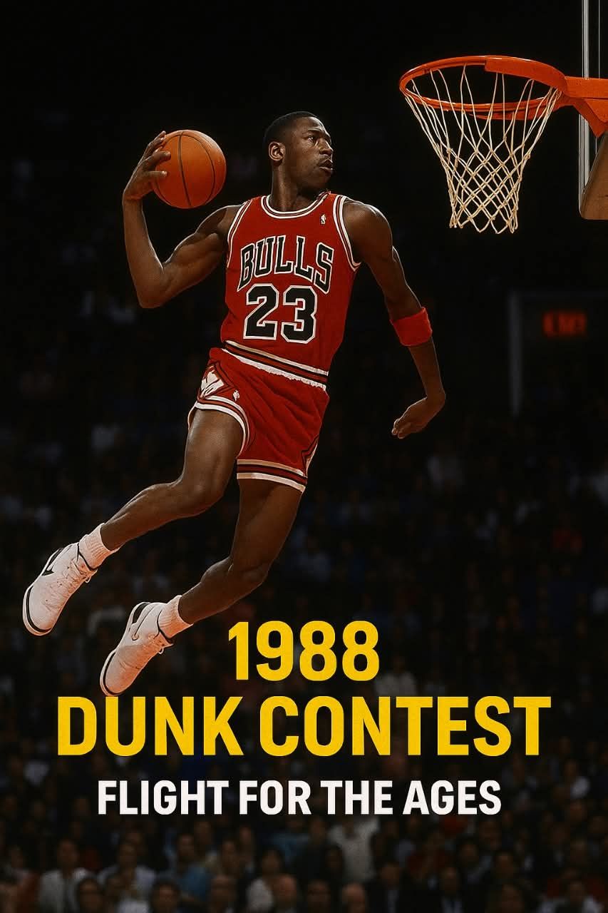 Michael Jordan takes flight at the 1988 NBA Dunk Contest… Timeless