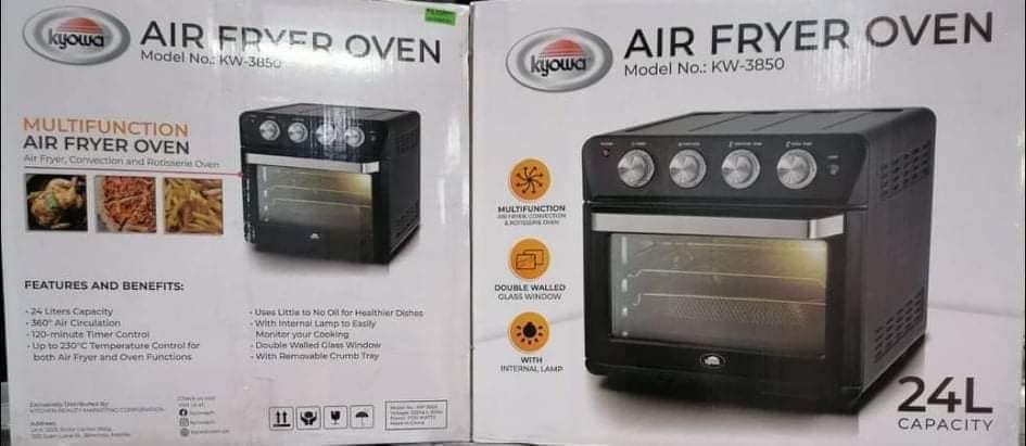 Oven kyowa air fryer how to clean Kyowa Multifunction Air Fryer Oven Stainless Steel Body KW-3860 Black Body KW-3850