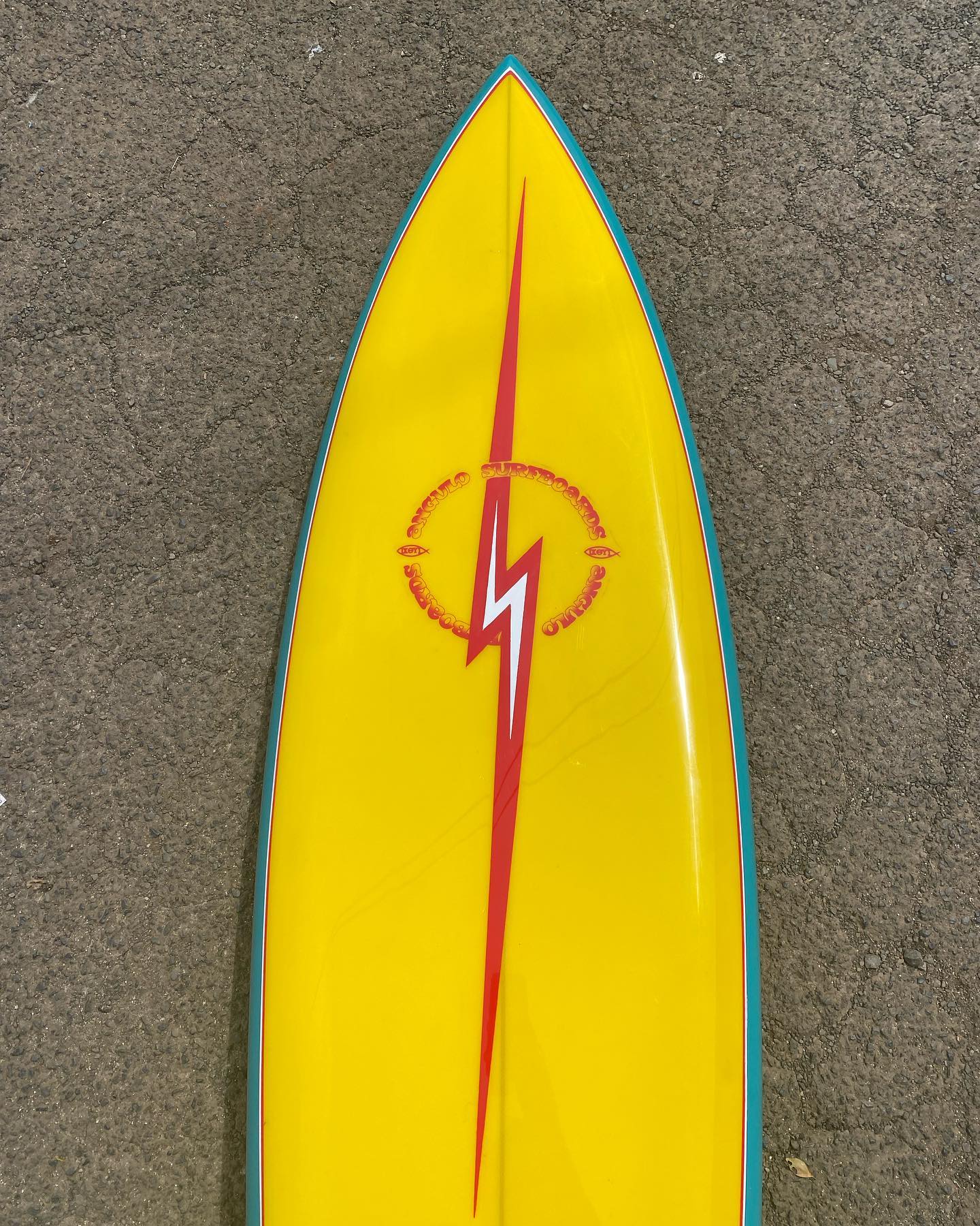 Vintage Yoshinoli Ueda surfboard from Lightning Bolt