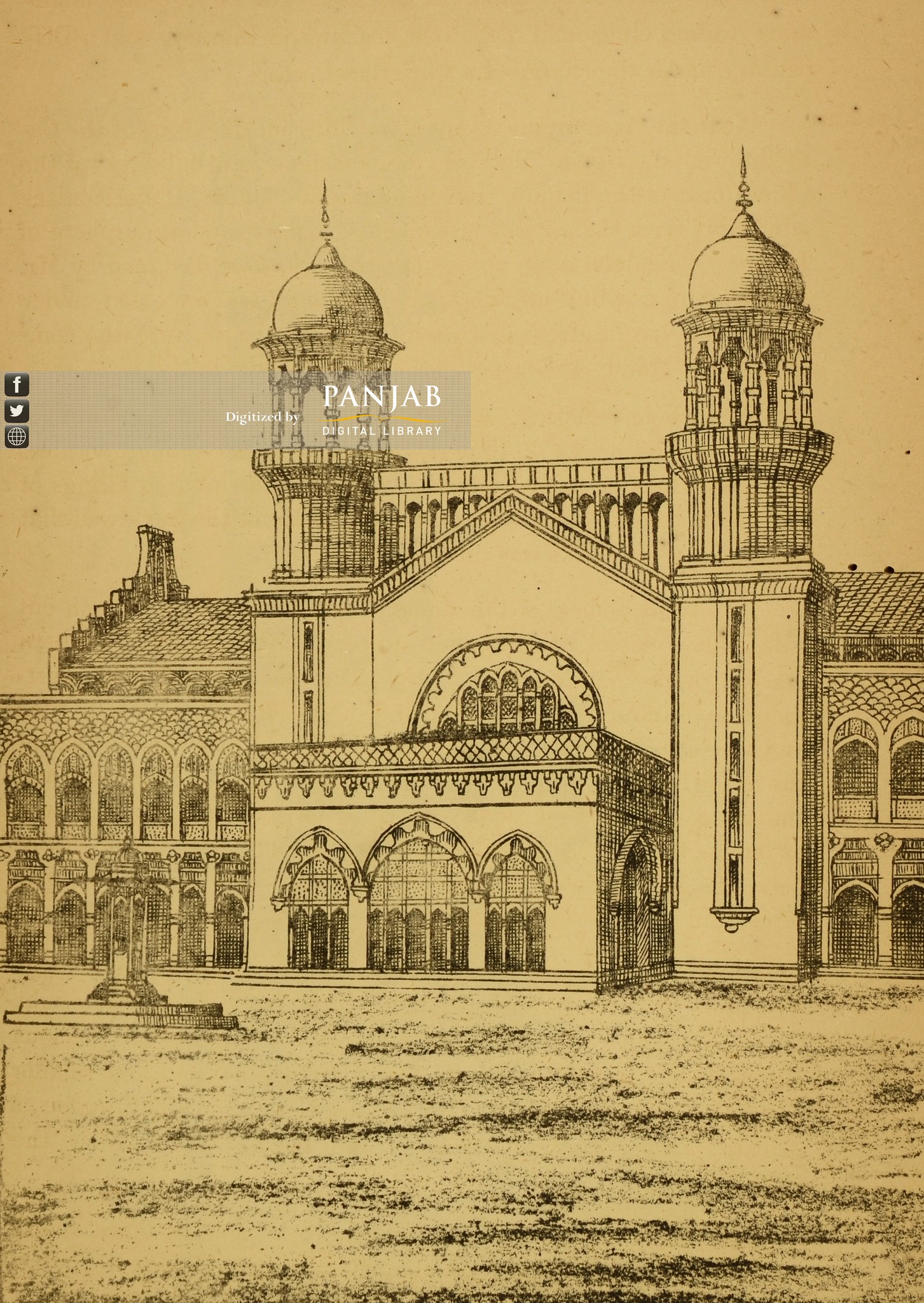 Panjab - An engraved illustration of Panjab Chief Court, Lahore, 1892 ...