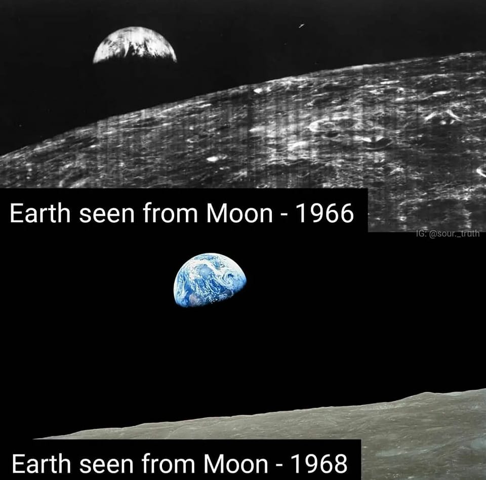 The first image of Earth from space in 1968