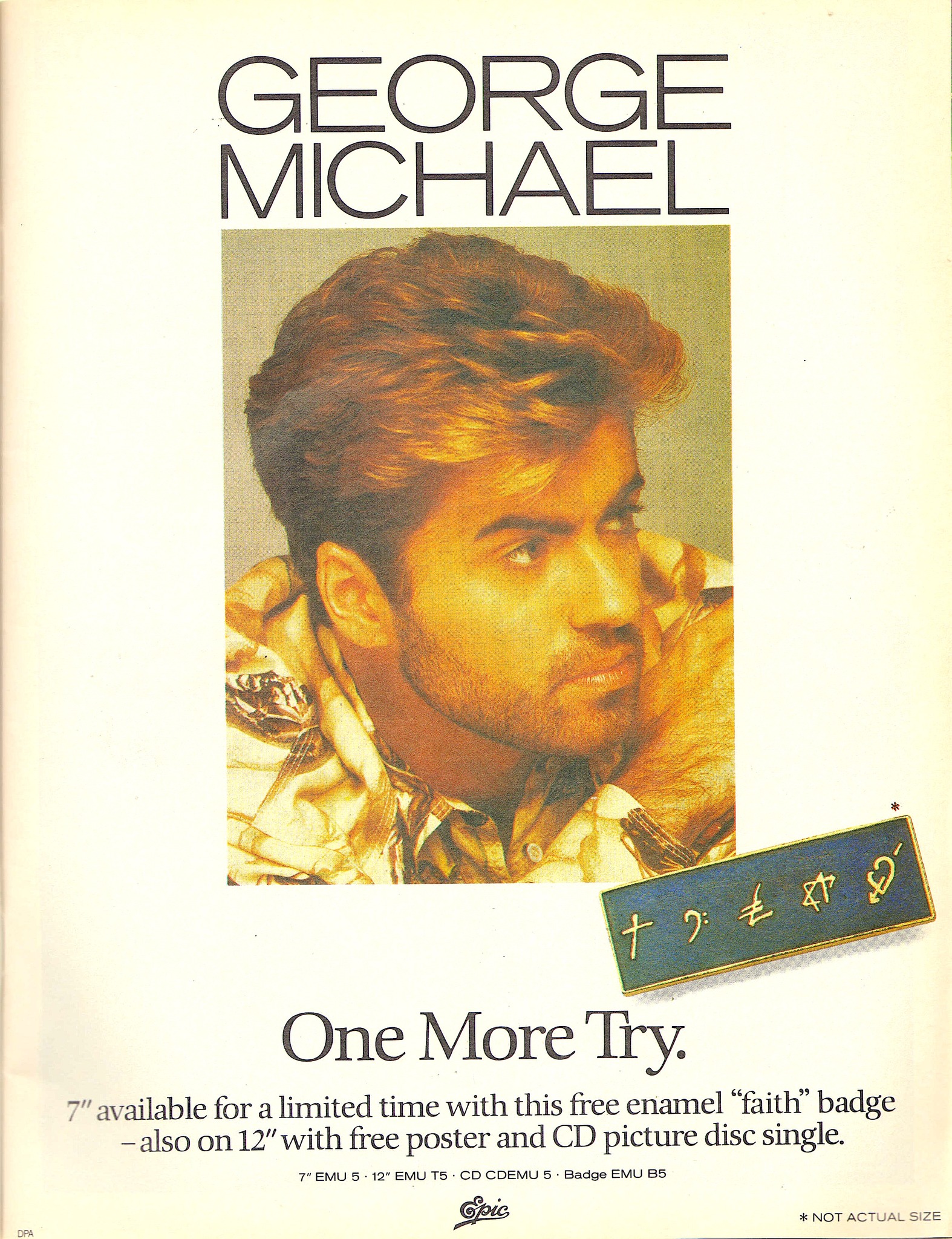 George Michael's single 'One More Try' released in 1988