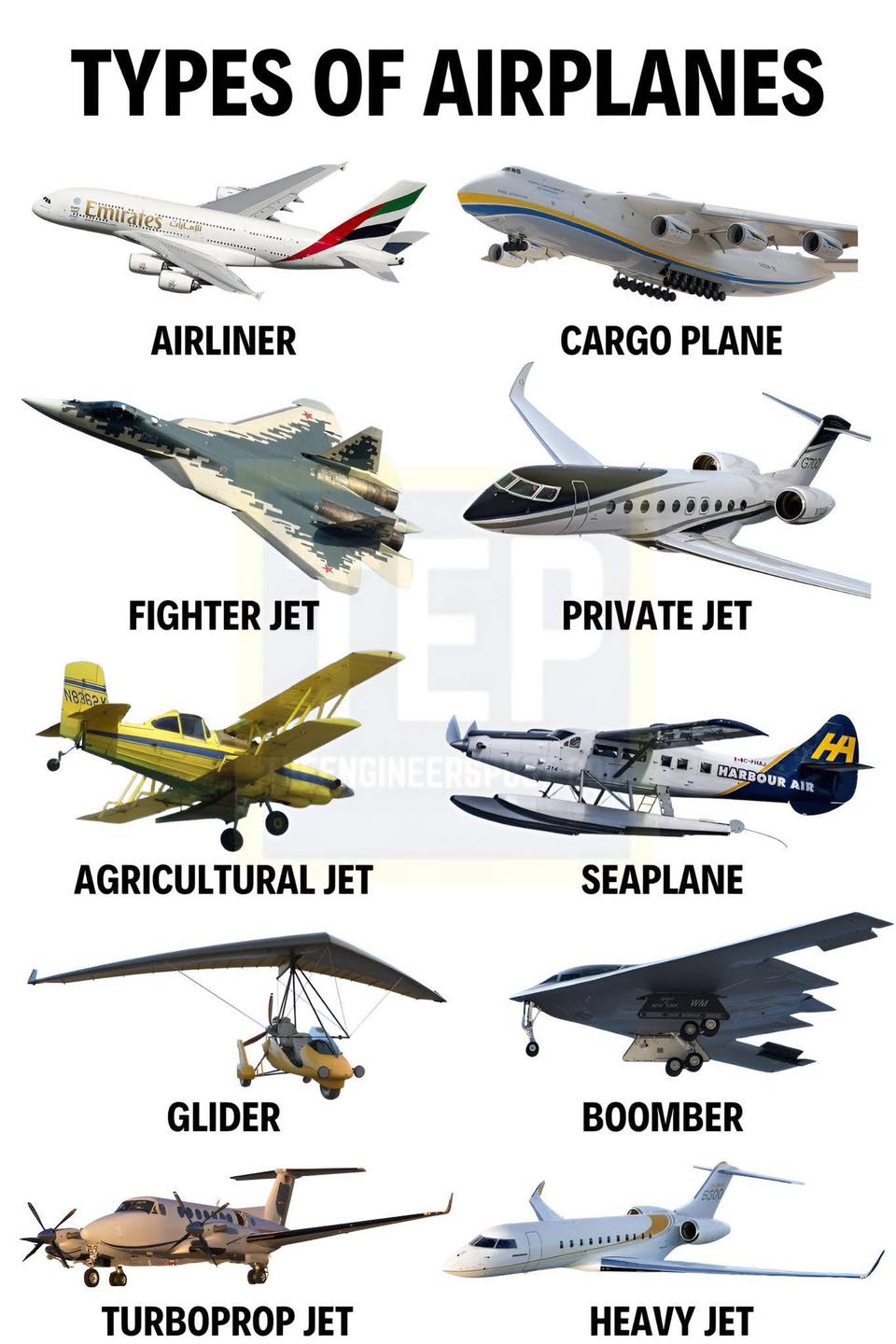 TechTimes - 📌 10 Types of Aircraft Explained: From Airliners to Fighter ...