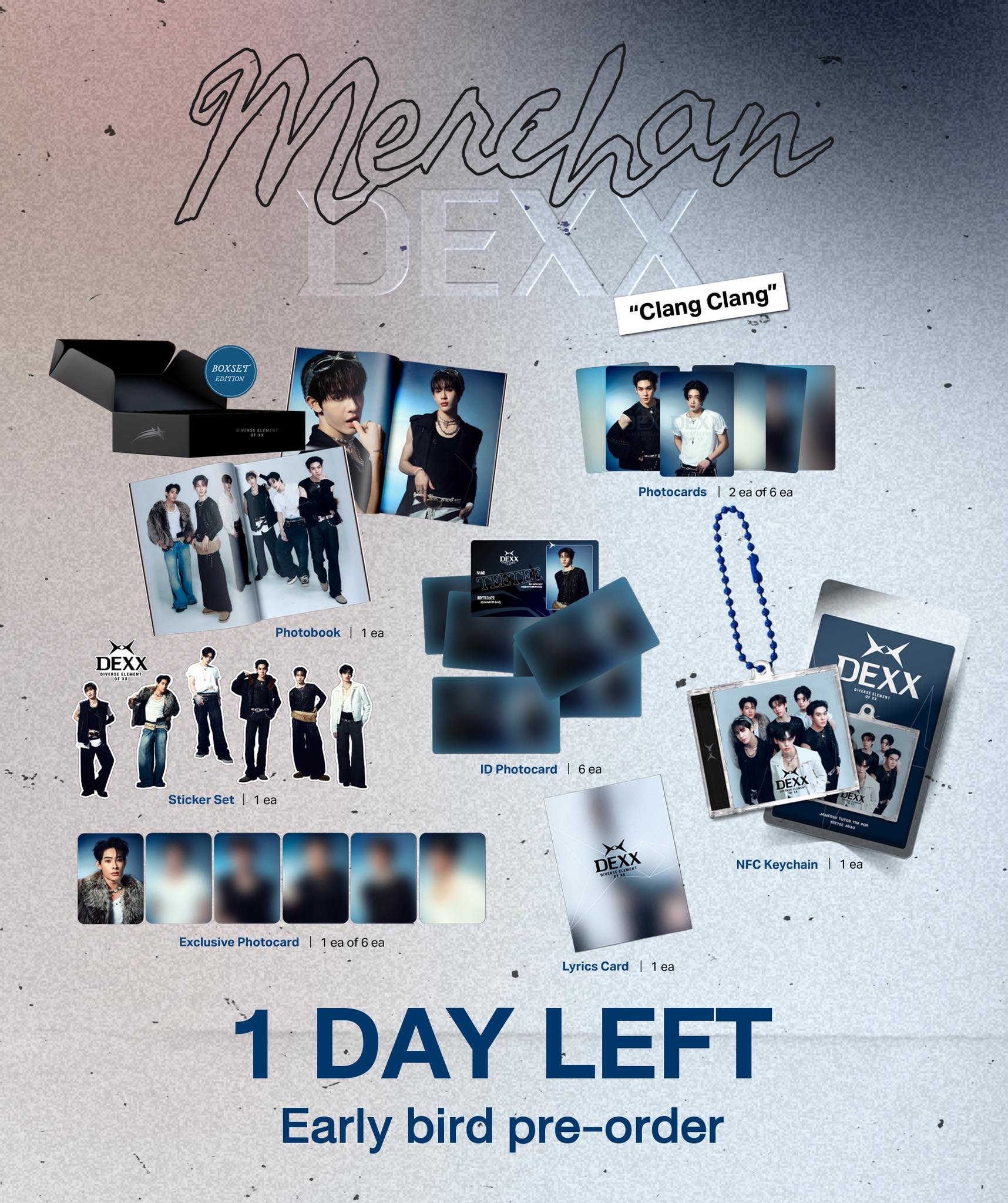 1 DAY LEFT ‼️ Single Goods 'Early Bird' Pre-Order ✨ DEXX