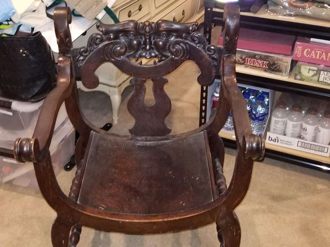 Antique Stomps and Burkhardt 'Roman' chair
