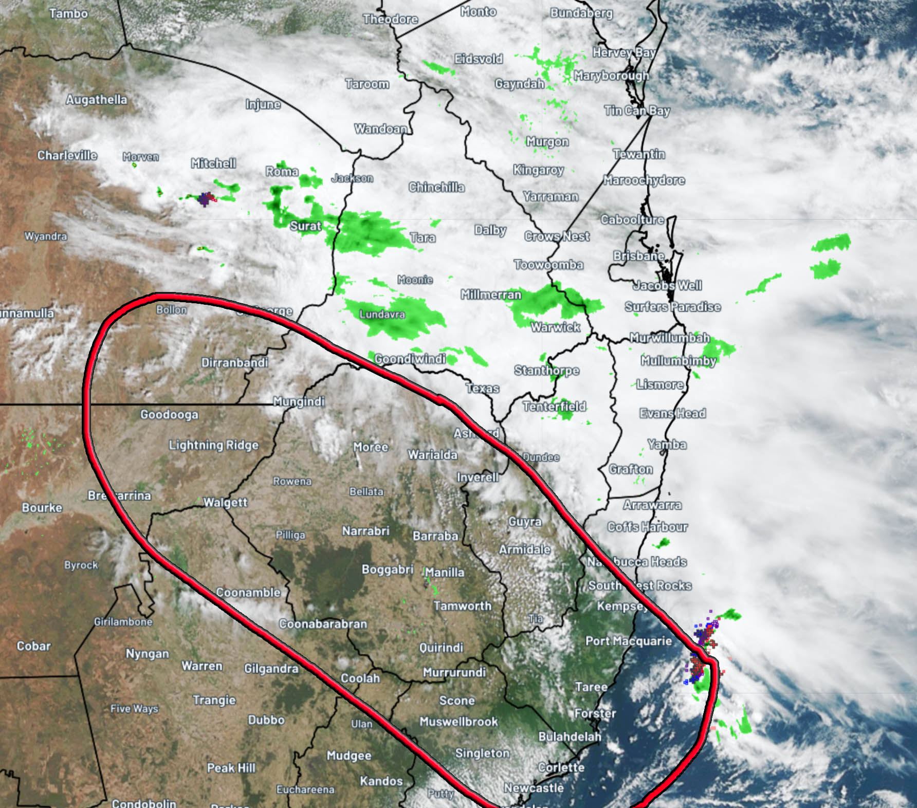 Higgins Storm Chasing - 12:20PM NENSW / SEQLD UPDATE: Cloud is ...
