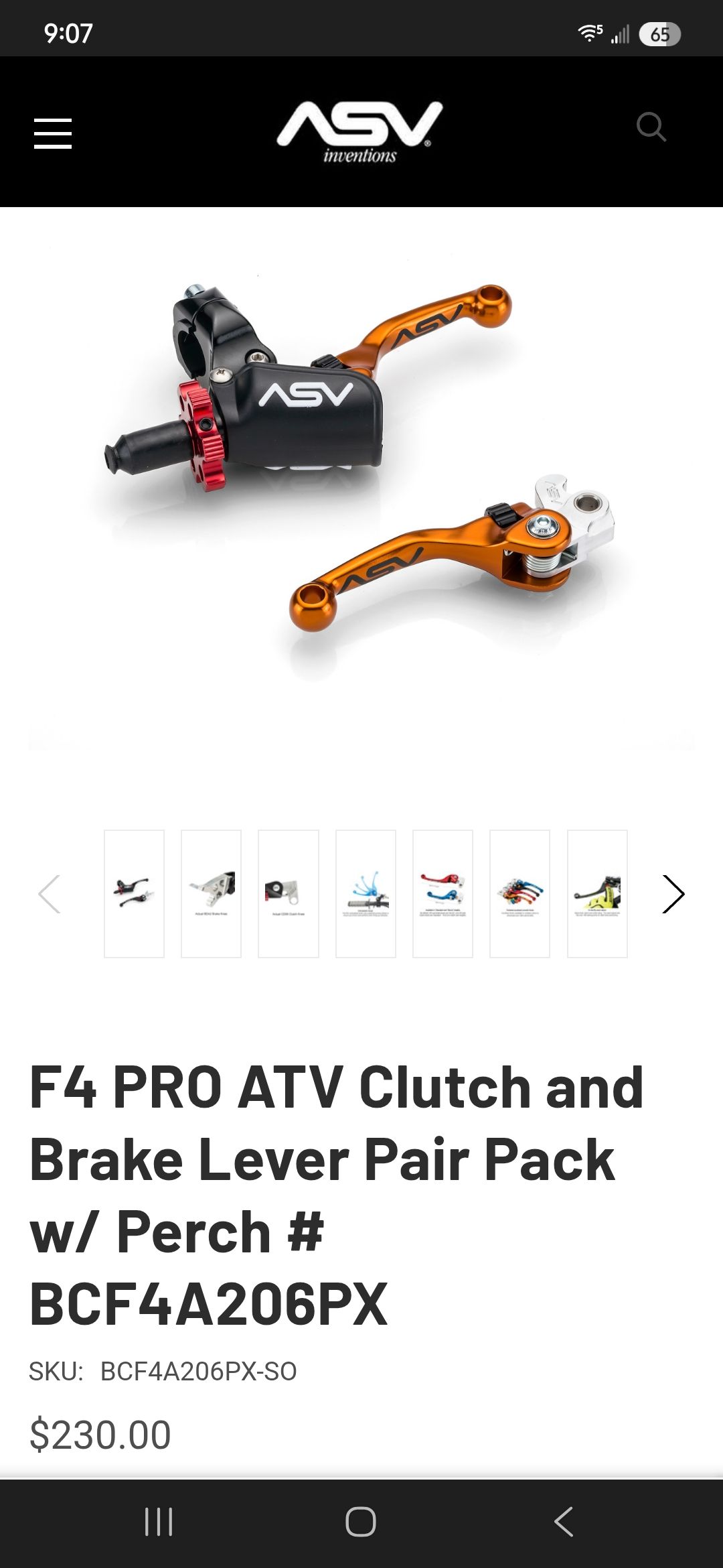 ASV Yamaha Tenere 700 Brake & Clutch Levers (F3 Style) (Shorty): MOTO-D