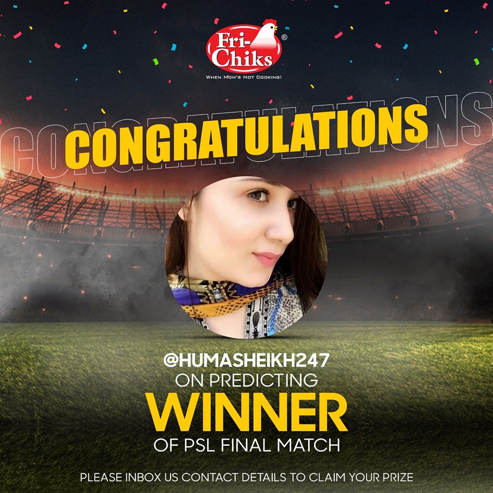 Congratulations, Huma Sheikh, on... - Fri-Chiks pvt Ltd.