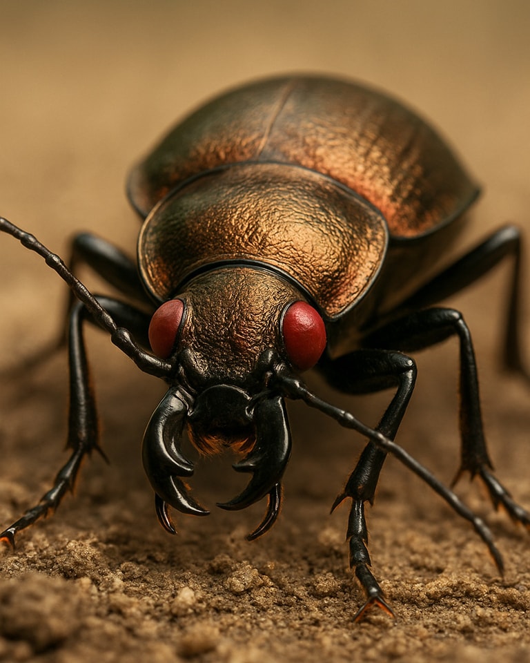 The Survival - The Bronze Berserker: Ground Beetle in Focus Beneath the ...