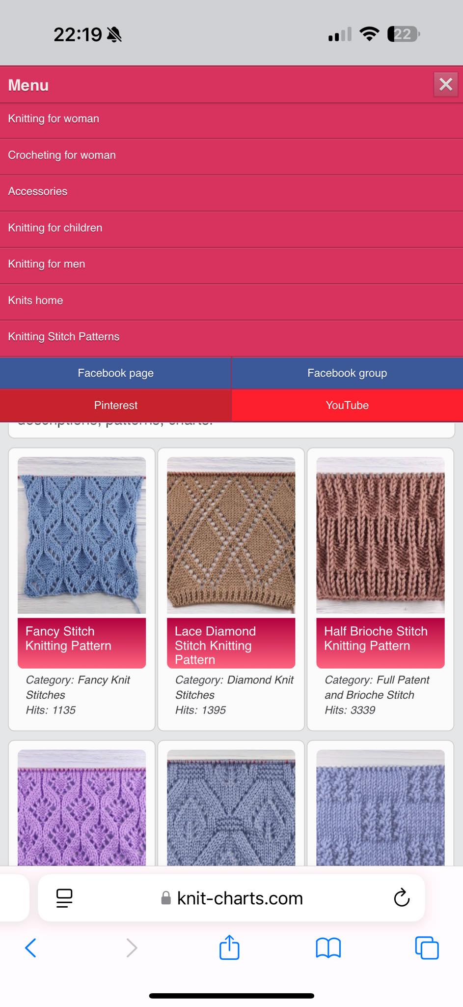 Free Knitting Patterns - 🧶 Free Knitting Patterns 🧶 - knit-charts.com ...