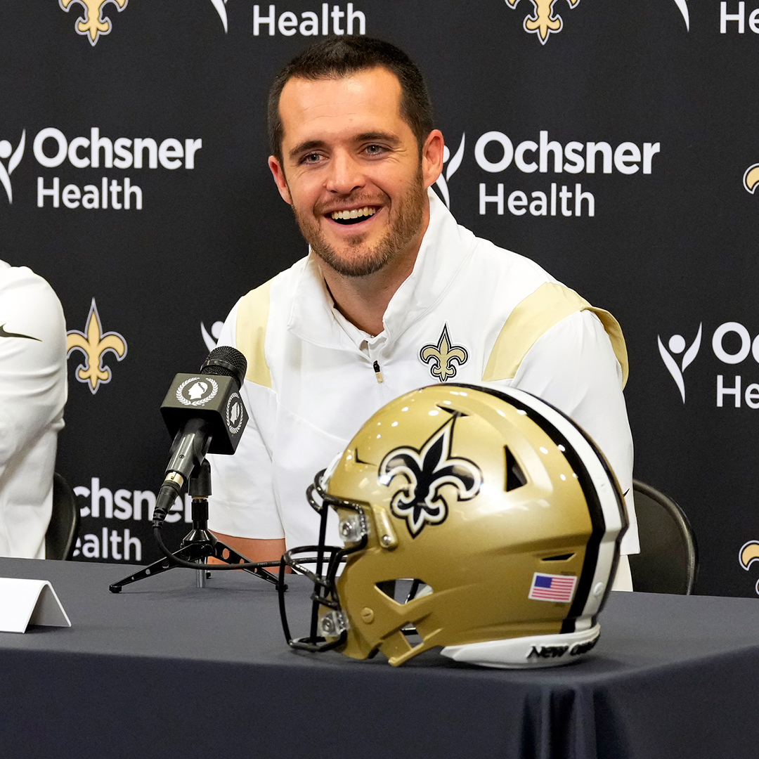 derek carr football helmet Autographed Saints F/S Eclipse Speed Authentic Helmet-Beckett W Holo Derek Carr New Orleans Saints