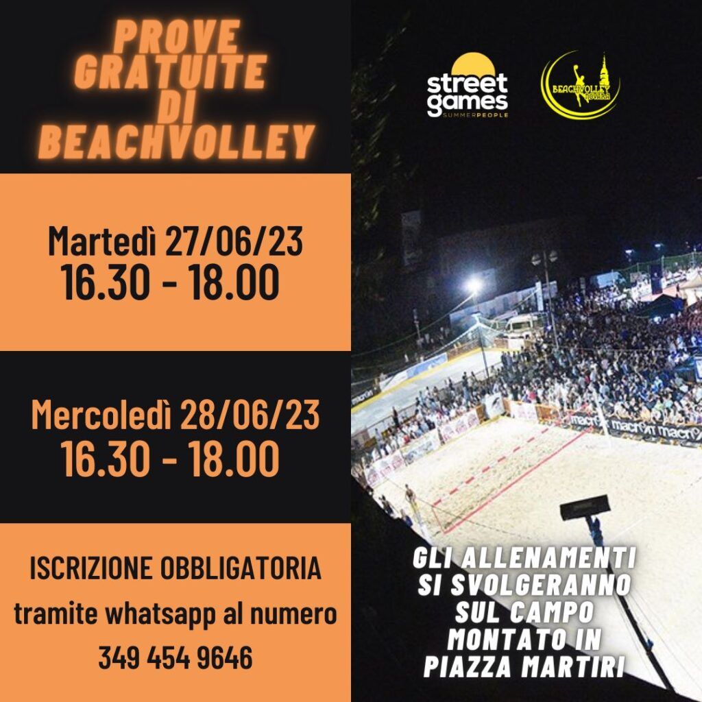 OPEN DAY – STREET GAMES NOVARA... - ASD Beach Volley Novara | Facebook