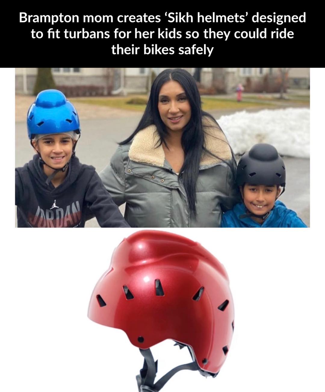 bike helmets for sikh kids BOLD Safety Helmet Children, Adjustable Fit Helmet Specifically Designed for Ages 5+ of the Sikh Faith  Ideal for Bicycling, Inline Skating, and Skateboarding (Red), Children's Helmets Happy Sikh Heritage Month! 