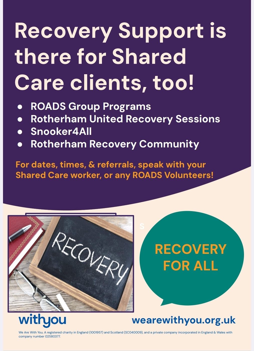 ROADS Provided By WithYou | Rotherham
