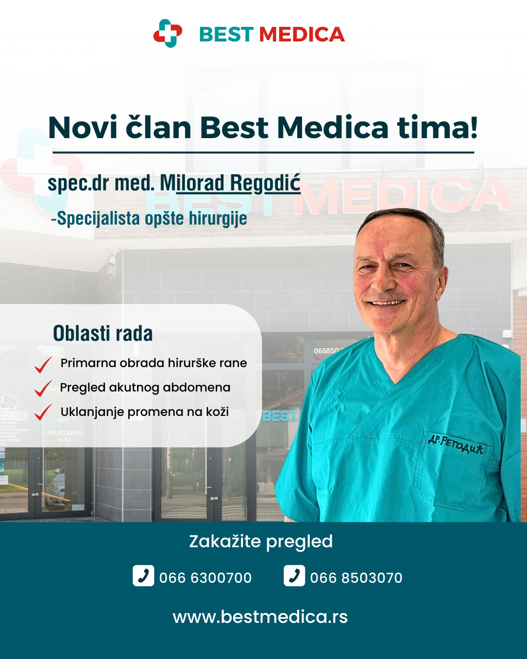 Poliklinika - Novi član tima u Poliklinici Best Medica! 🎉⁠ ⁠ Sa ponosom ...