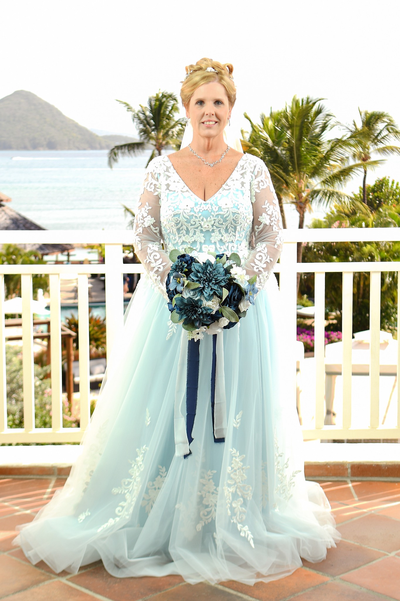 cocomelody bridesmaid dresses reviews custom Giulia in pale blue/ivory had me feeling like a princess!