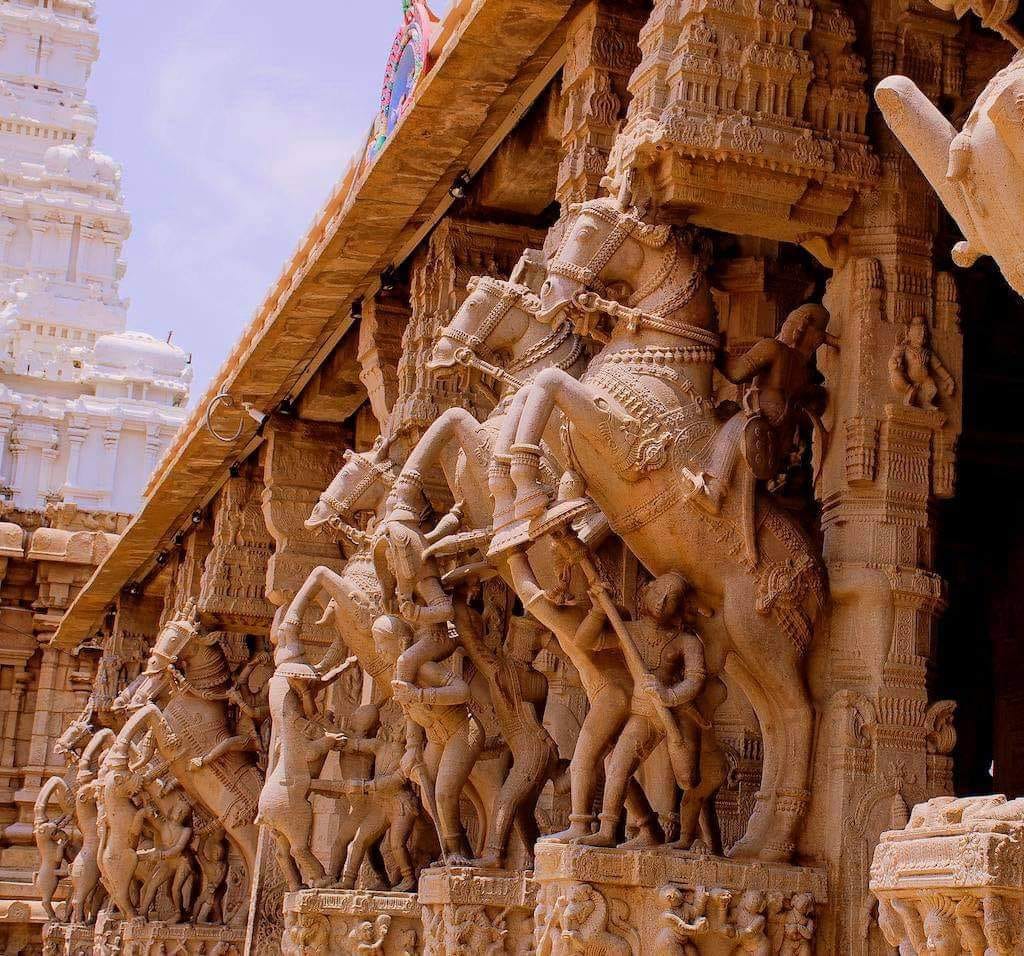 Brief - The 16th century Sesharaya mandapam, at the Sri Ranganathaswamy ...
