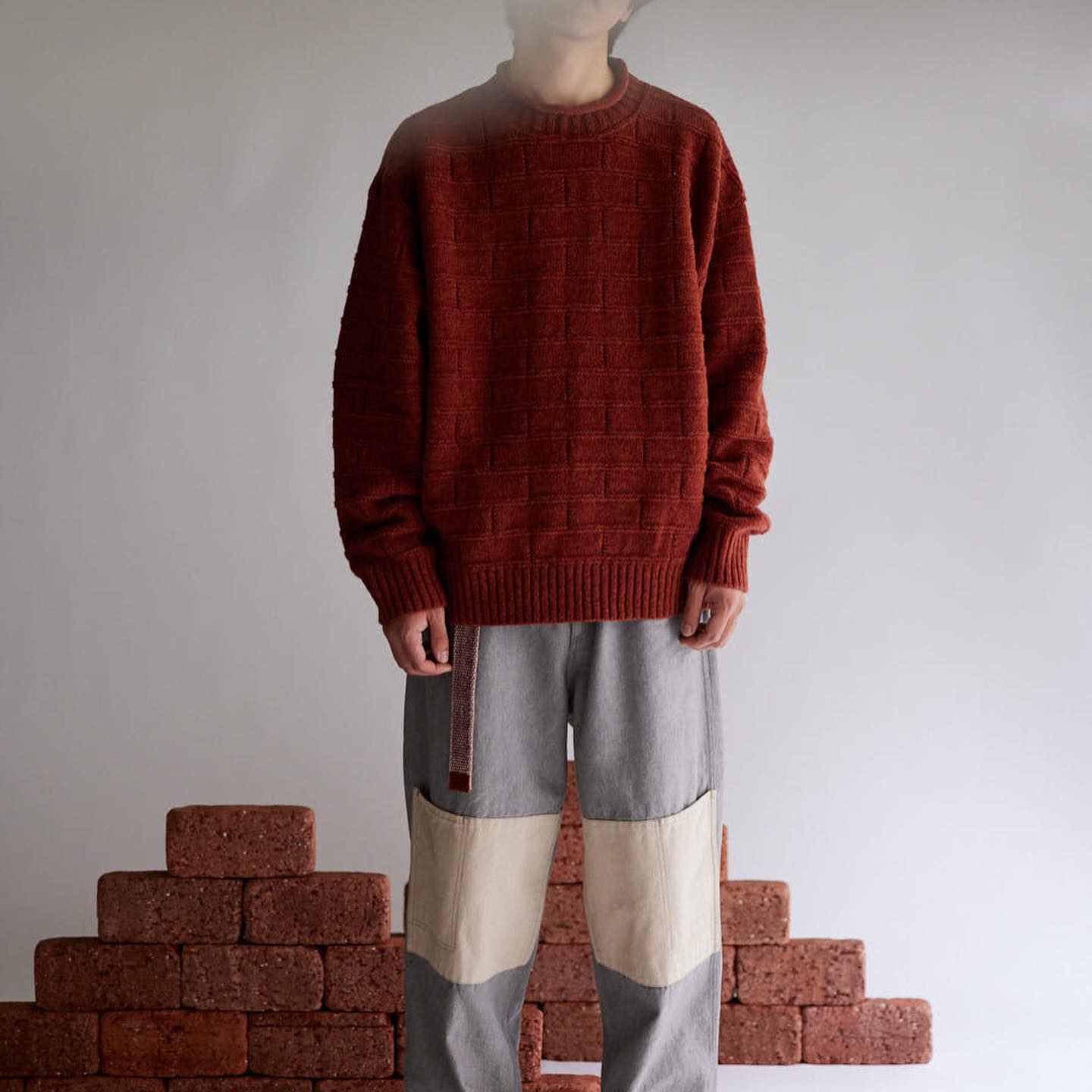 Neweye NE22W005 Block Knit 25,300円(税込) そうです、ブロックです 