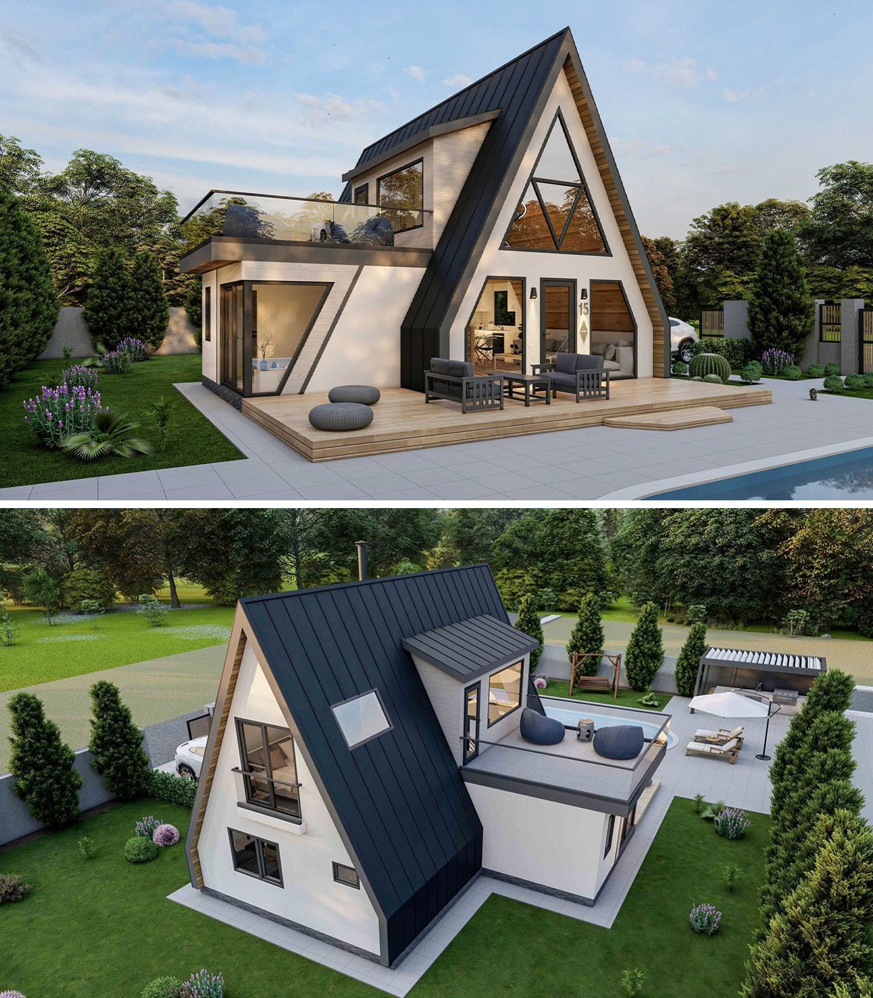 22' X 22' ADU 2 Car Garage with Loft Architectural Plans - PDF Download