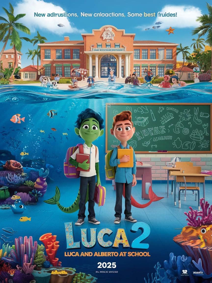 🎬LUCA 2 (2025) LUCA AND ALBERTO AT SCHOOL | Trailer Disney Pixar