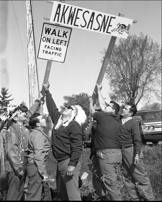 Akwesasne - In May 1971, Akwesasronon erected signs that changed the ...