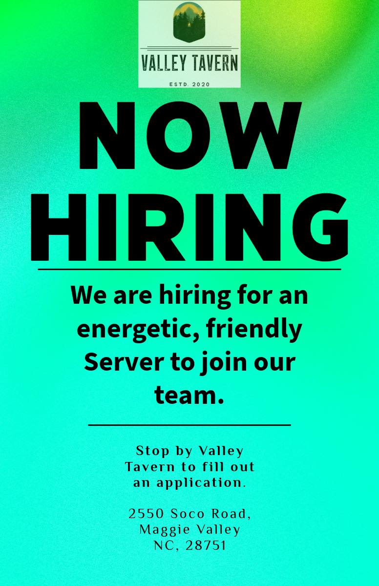 Valley - 🌞 NOW HIRING: SERVER WANTED! 📍 Valley Tavern We’re on the ...