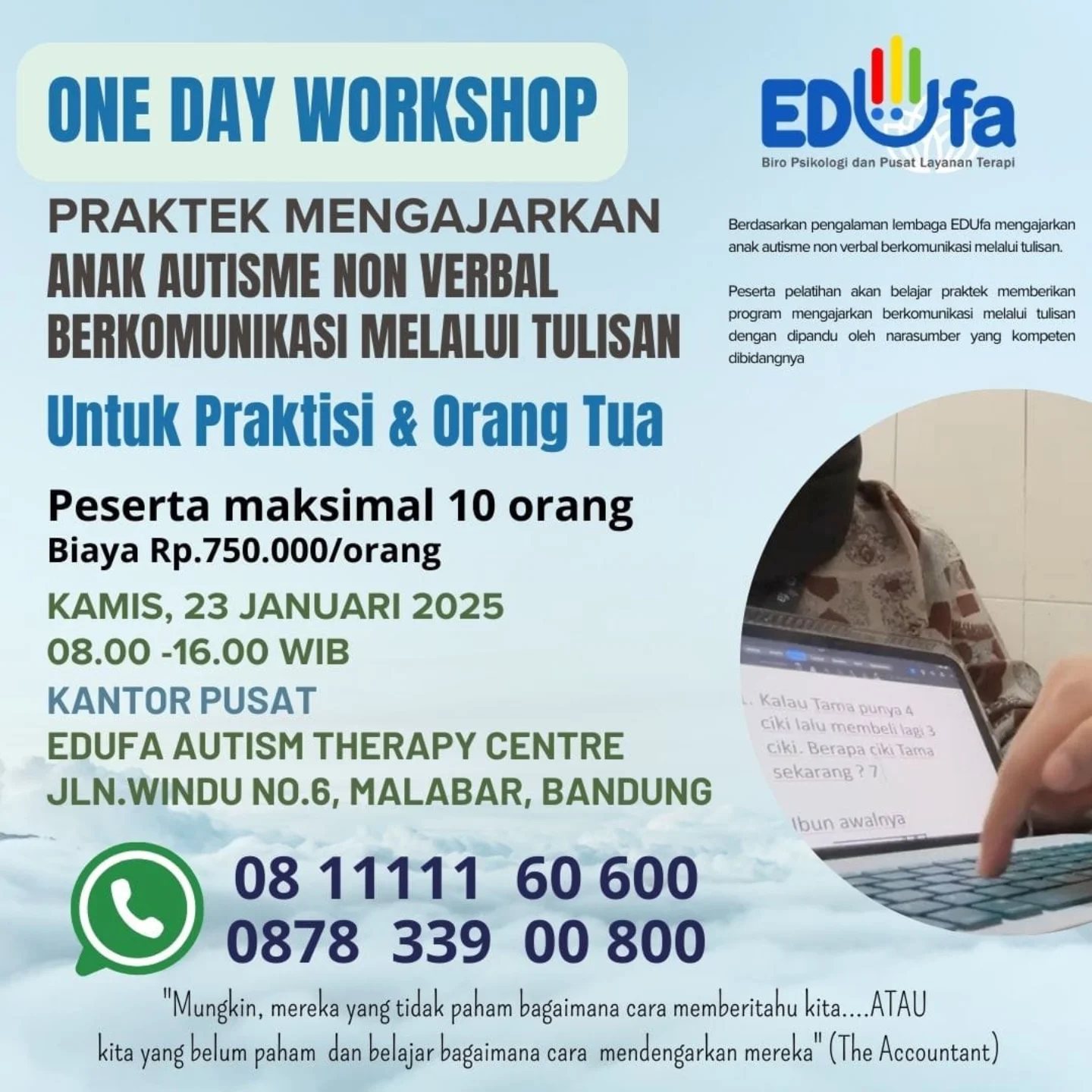 EDUfa - Biro Psikologi EDUfa Counseling dan EDUfa Autism Therapy Centre ...
