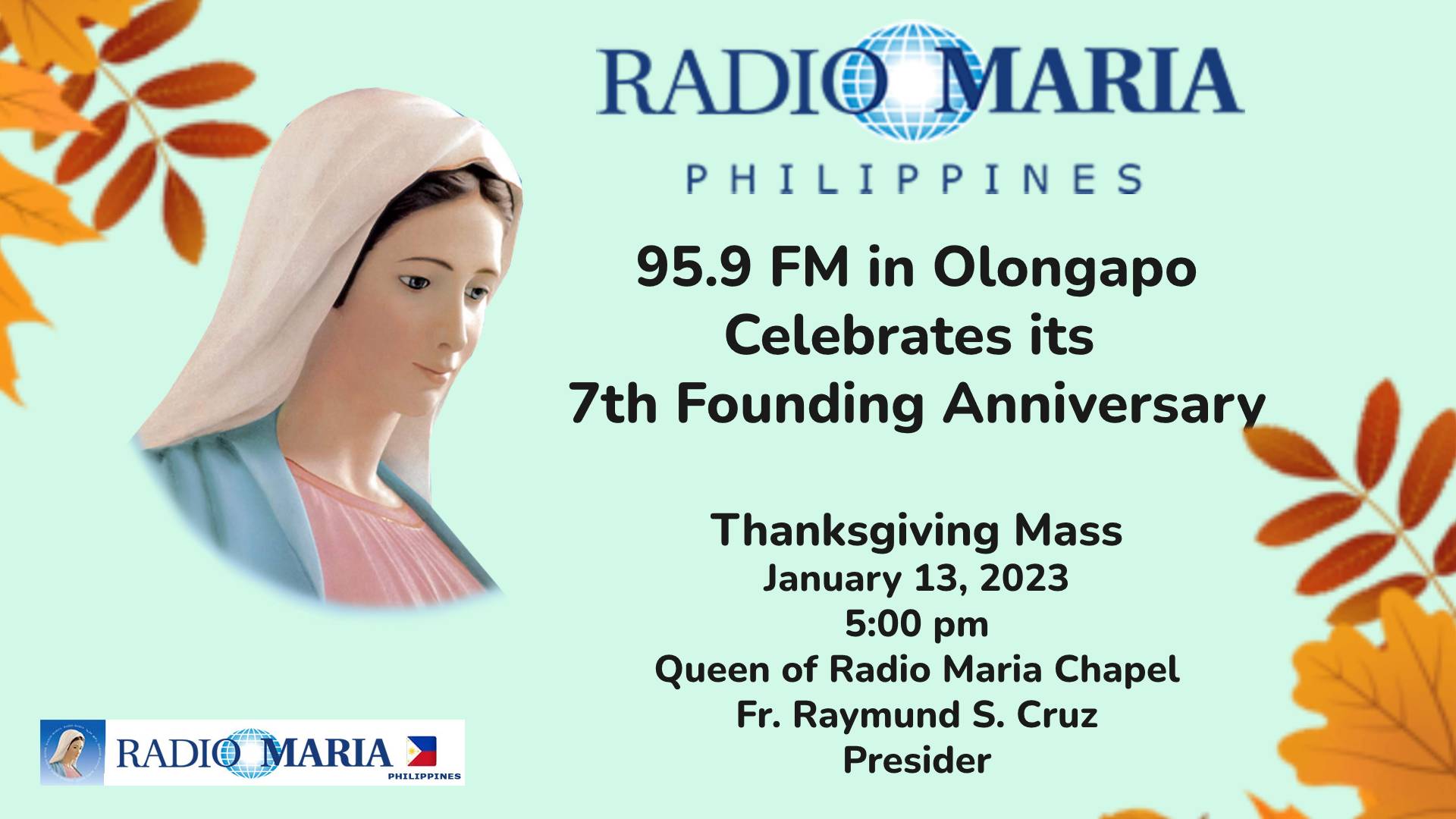 Radio Maria Philippines - 7th Year Founding Anniversary of 95.9 FM ...