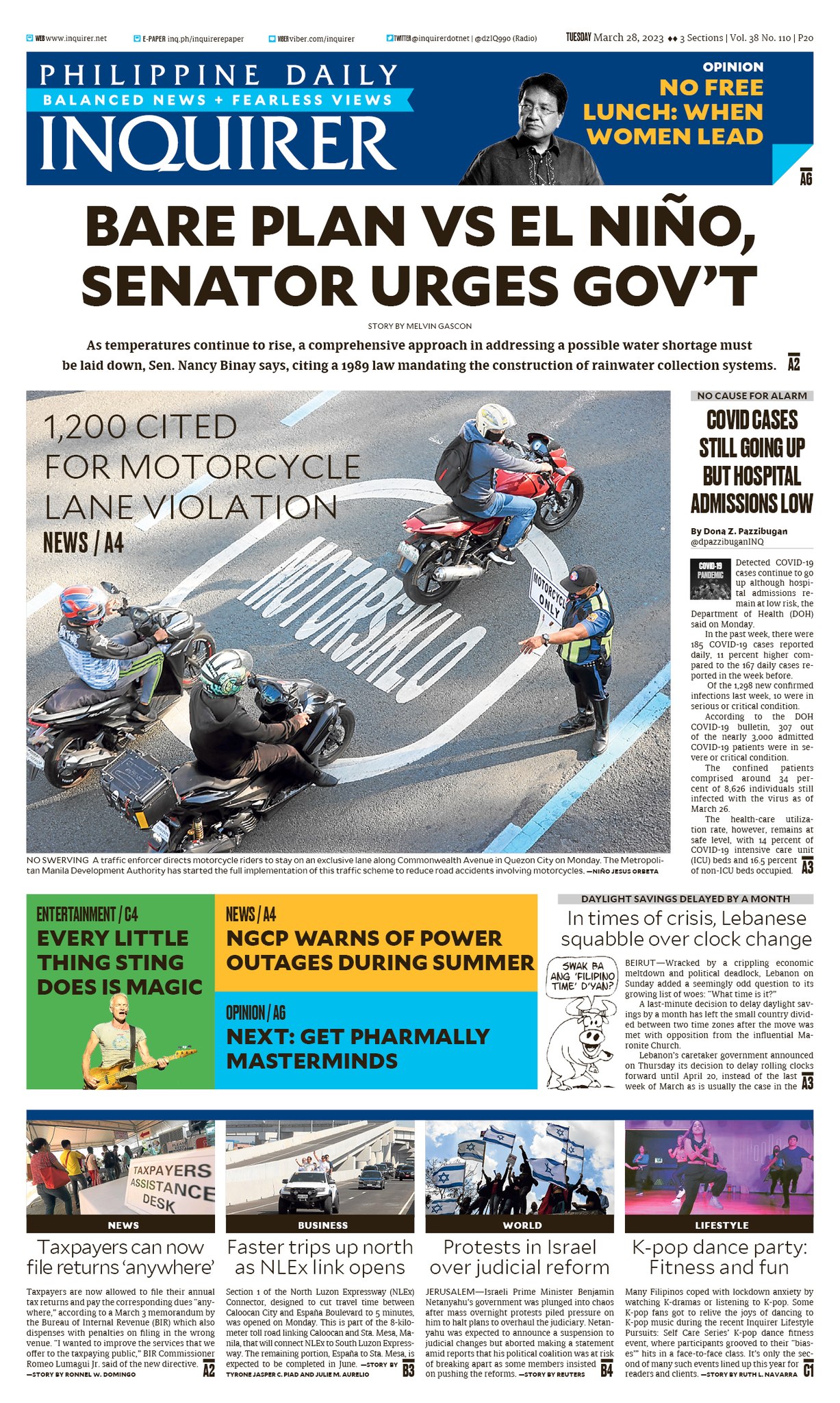 INQUIRER.net - Today's Inquirer front page (March 28,...