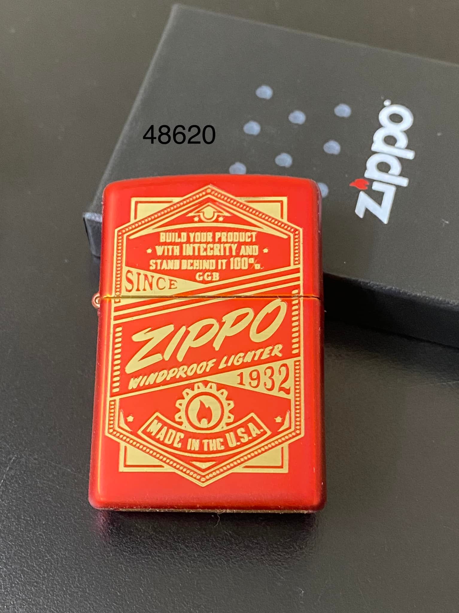 Zippo 48620 – Zippo It Works Design Metallic Red