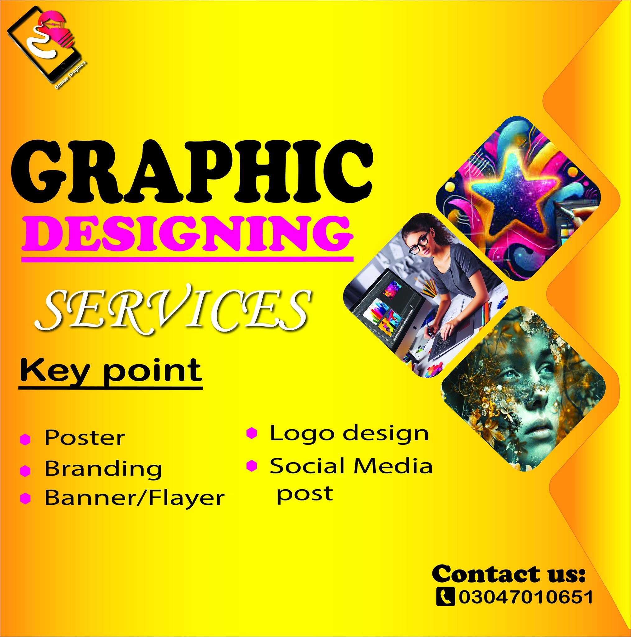 Genius - LOGO Designing - Post Designing - Thumbnail Designing - Poster ...