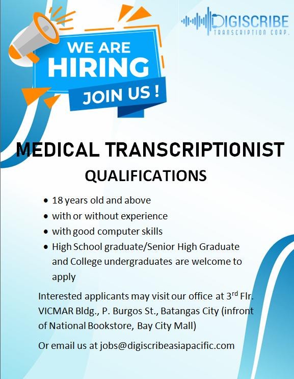 Digiscribe Transcription Corp. | Batangas City