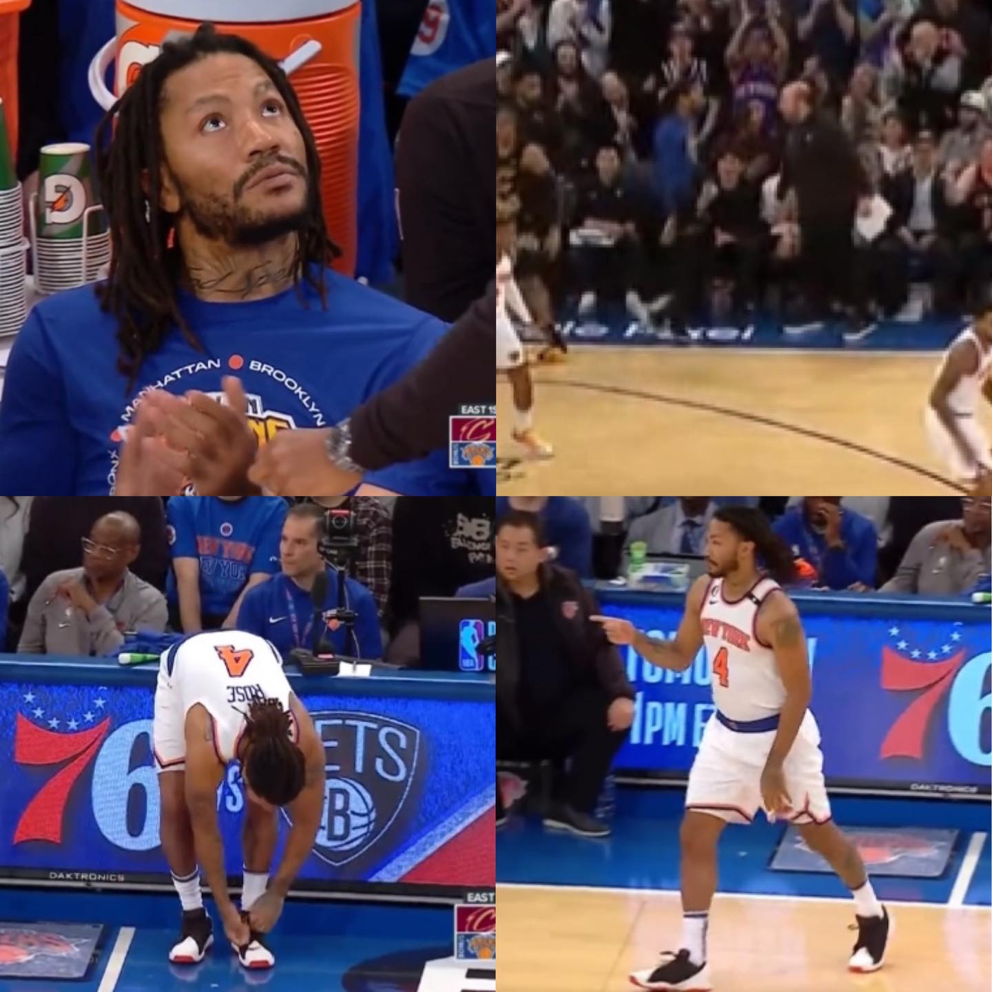 Courtside - MADISON SQUARE GARDEN GOES NUTS AS DERRICK ROSE CHECKS 