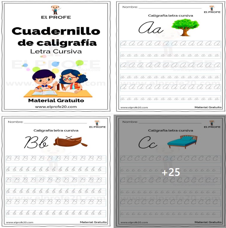 Cuadernillo de caligrafía... - El Profe - Material educativo | Facebook