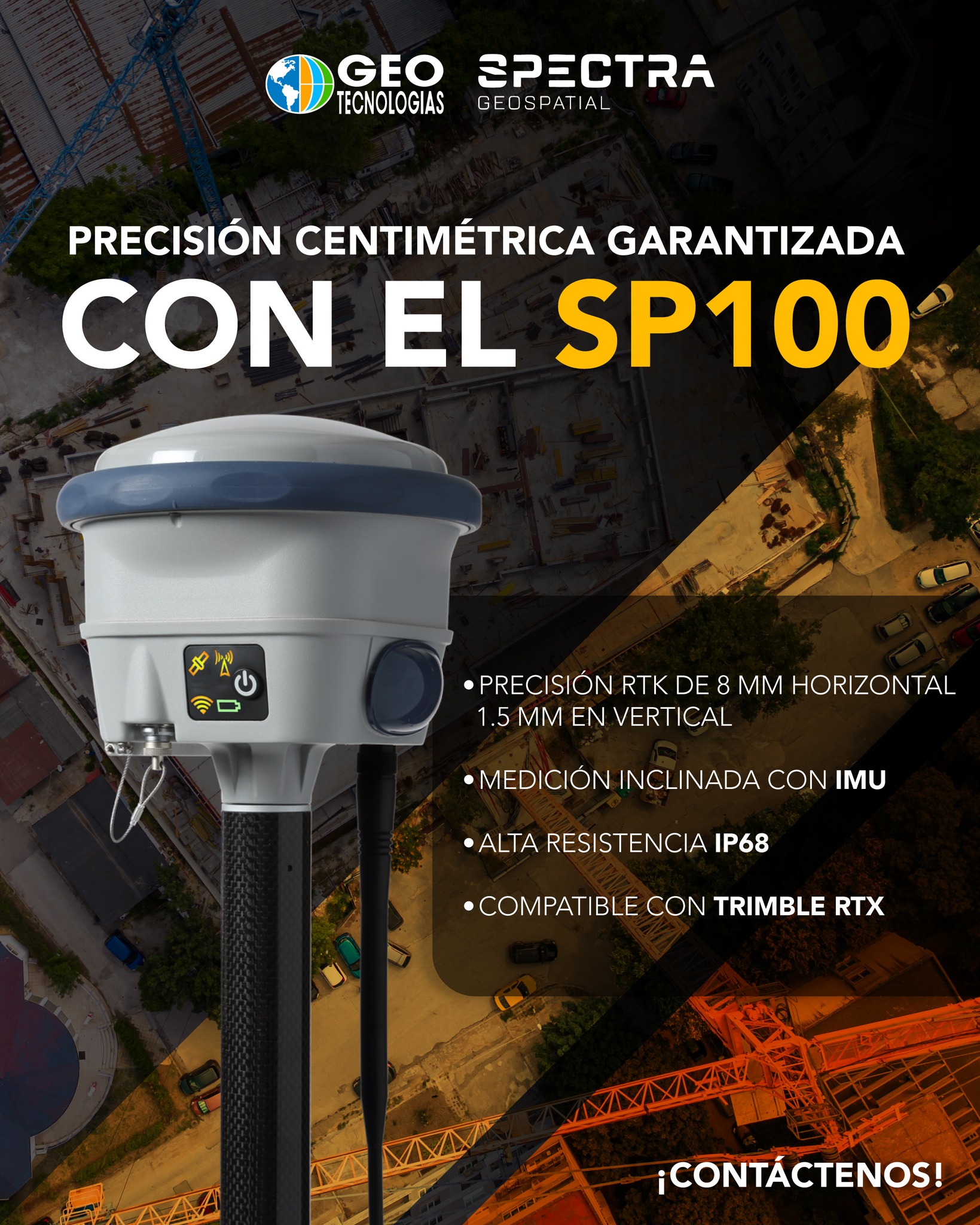 Geotecnologías - 🏗️ El Spectra SP100 le permite verificar alineaciones ...