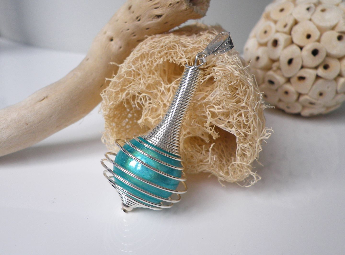 Collier Vintage Turquoise, Kaki Et Noir - Bijou Original Et Géométrique