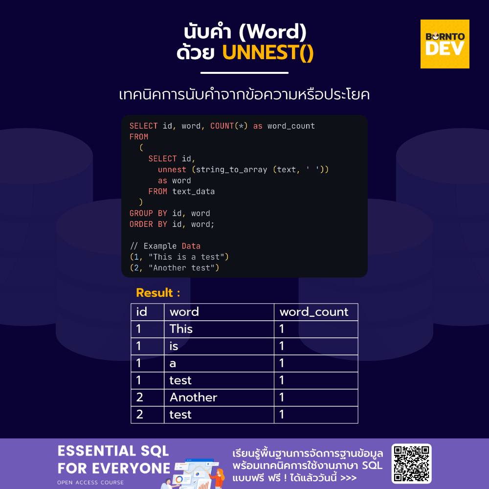 BorntoDev - 🔥 มือใหม่อยากฝึกใช้งาน SQL ให้เหมือนมือโปรต้องดู ! กับ 10 ...