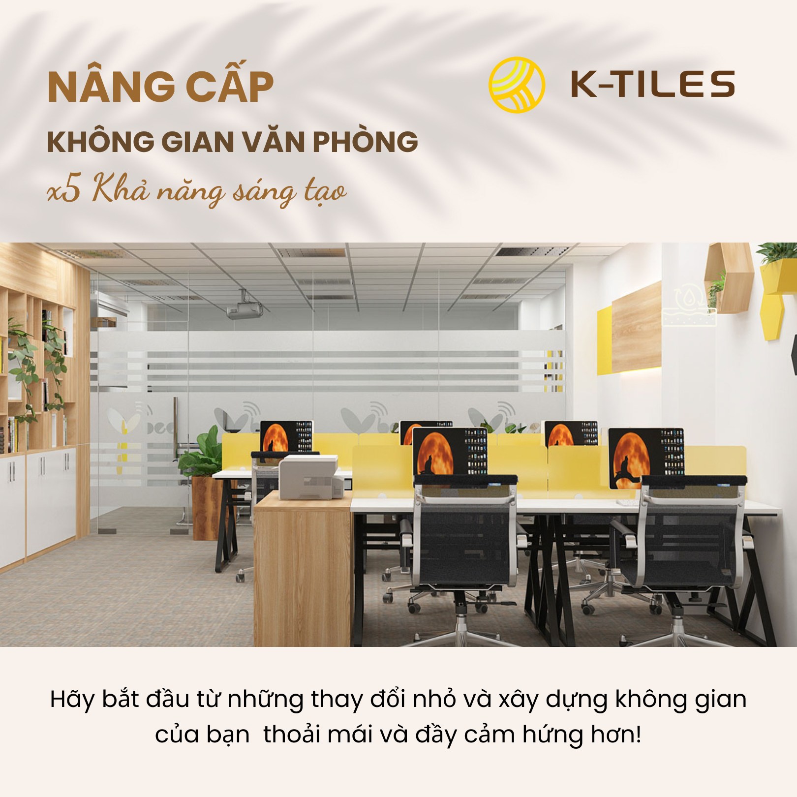 Gạch K-tiles - ⚡⚡⚡ Nâng cấp không gian văn phòng x 5 Khả... | Facebook