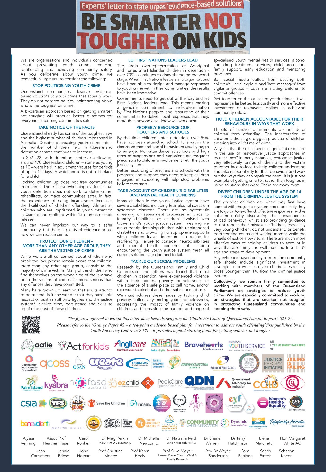 QCOSS - Did you see our open letter in the The Courier... | Facebook