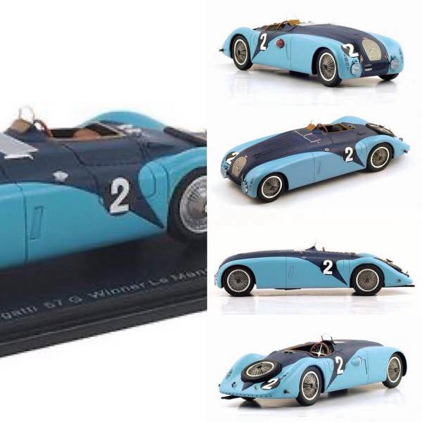 1/43 SPARK Bugatti 57 G Serie Europa Winner 24h Le Mans (1937